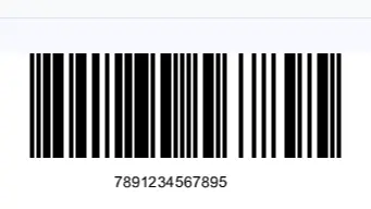 Código de barras do exemplo programado